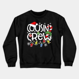 Christmas Cousin Crew Funny Red Plaid Matching Pajama Crewneck Sweatshirt